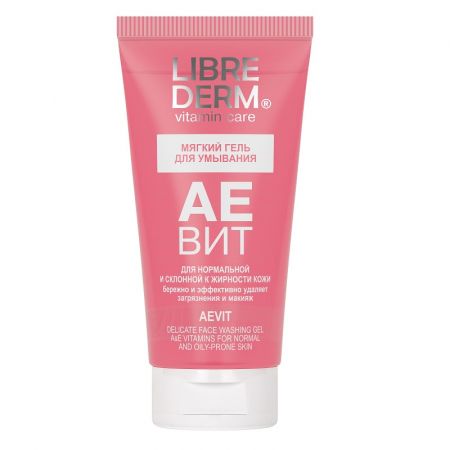 Gel delicat de curatare pentru fata ten normal - gras AEVIT, 150ml, Libre Derm