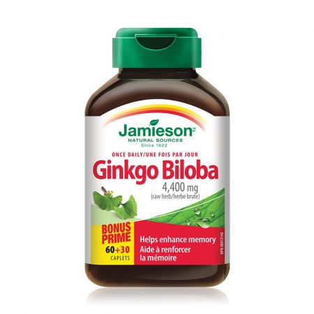 Ginkgo Biloba 4000 mg, 60+30 capsule, Jamieson 