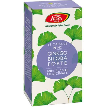 Ginkgo Biloba Forte, N142, 63 capsule, Fares