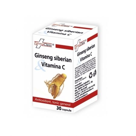 Ginseng siberian & Vitamina C, 30 capsule, FarmaClass