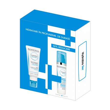 Pachet Gel crema pentru piele normala sau mixta Hydrabio, 40 ml + Serum pentru piele deshidratata Hydrabio, 40 ml, Bioderma