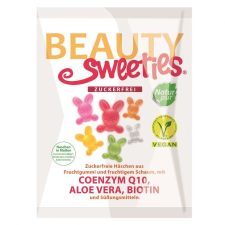 Jeleuri gumate fara zahar si gluten Iepurasi, 125 g, Beauty Sweeties