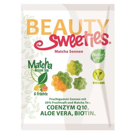 Jeleuri gumate moi fara gluten Matcha Tea, 125 g, Beauty Sweeties