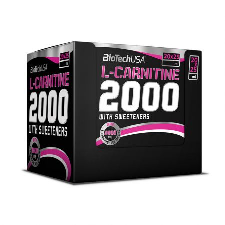 L-Carnitine 2000 cu aroma de ananas si mango, 20 fiole x 25ml, Biotech USA