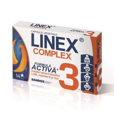 Linex Complex, 14 capsule vegetale, Sandoz