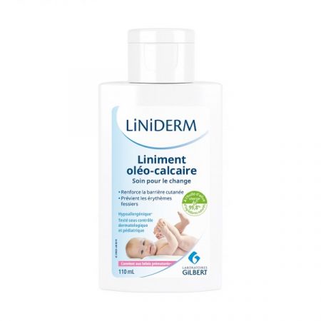 Liniment Oleo-calcaros pentru curatarea zonei scutecului Liniderm, 110 ml, Gilbert