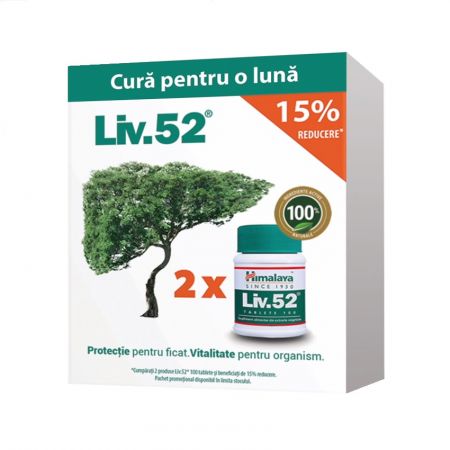 Pachet Liv 52, 100 tablete + 100 tablete, Himalaya