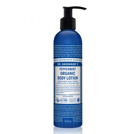 Lotiune pentru corp si maini cu menta, 240 ml, Dr. Bronner's