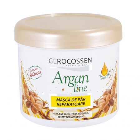 Masca de par reparatoare cu ulei de argan si keratina Argan Line, 450 ml, Gerocossen