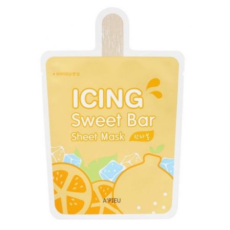 Masca faciala pentru luminozitate cu mandarina Icing Sweet Bar, 21 g, Apieu