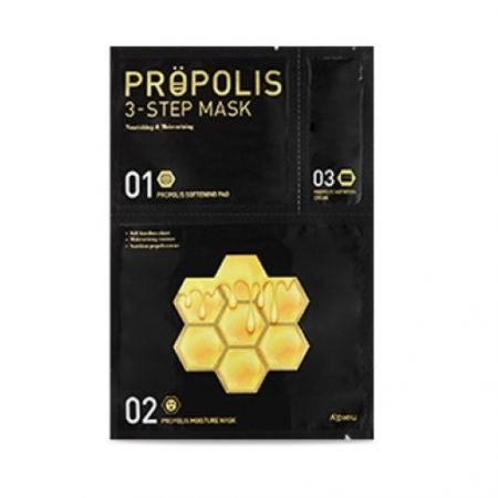 Masca in 3 pasi cu efect hidratant si hranitor, extract de propolis, 32.5g, Apieu