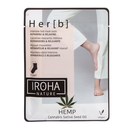  Masca-soseta reparatoare si relaxanta pentru picioare si unghii Herb, 2 x 8 g, Iroha