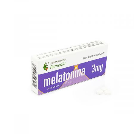 Melatonina 3 mg, 30 comprimate, Remedia