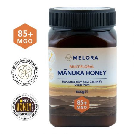 Miere de Manuka poliflora MELORA, MGO 85+ Noua Zeelanda, 500 g, Republica Bio