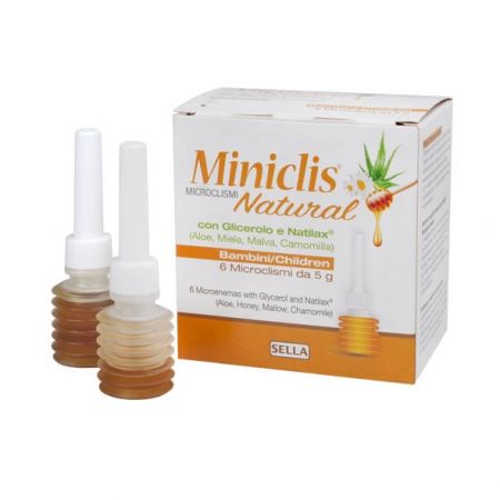 Miniclis natural microclisme copii, 6 bucati x 5 g, Sella Farmaceutici