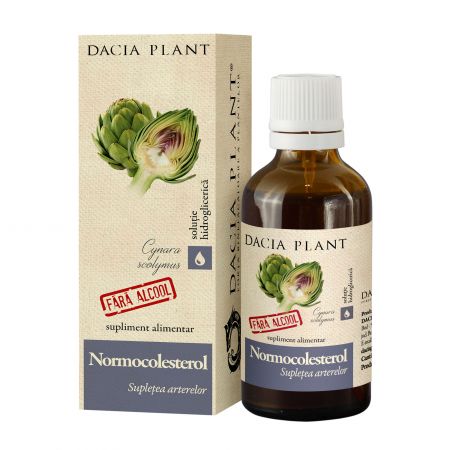 Normocolesterol, tinctura fara alcool, 50 ml, Dacia Plant