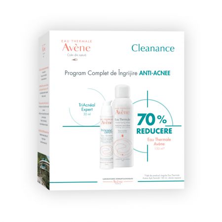 Pachet Emulsie pentru ten cu tendinta acneica TriAcneal Expert, 30 ml + Apa termala spray, 150 ml, Avene 