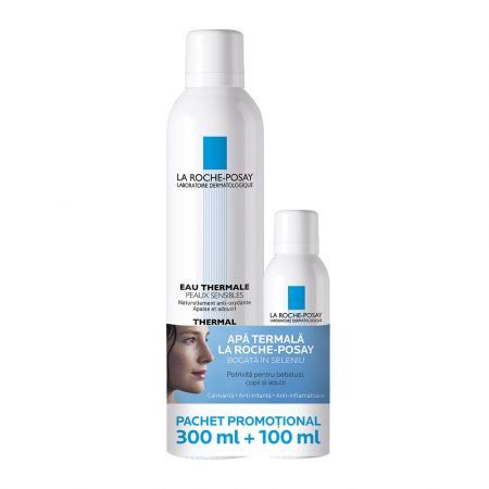 Pachet Spray apa termala, 300 ml + 100 ml, La Roche-Posay