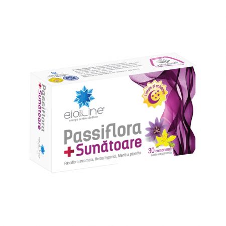 Passiflora + Sunatoare BioSunLine, 30 comprimate, Helcor