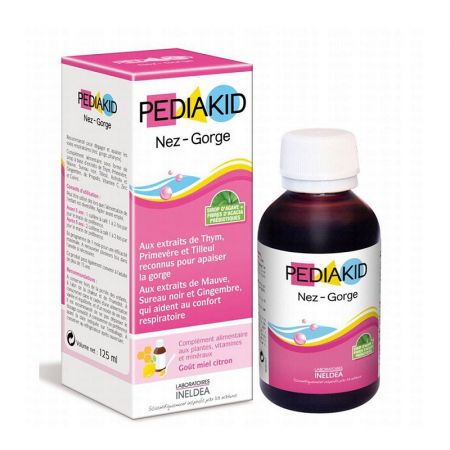 Sirop de miere si lamaie pentru raceala Nez-Gorge, 125 ml, Pediakid