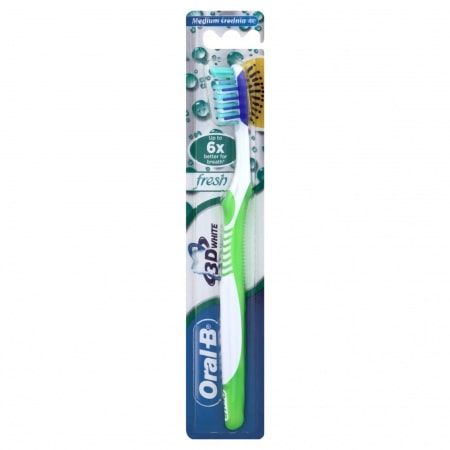 Periuta de dinti manuala 3D White Fresh Med, 40 Medium, Oral-B