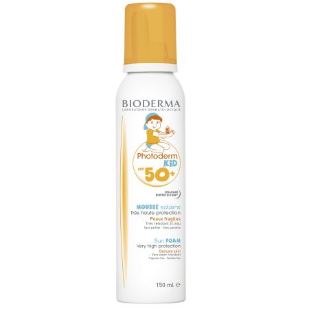 Spuma pentru protectie solara Photoderm Kid, SPF 50+, 150 ml, Bioderma