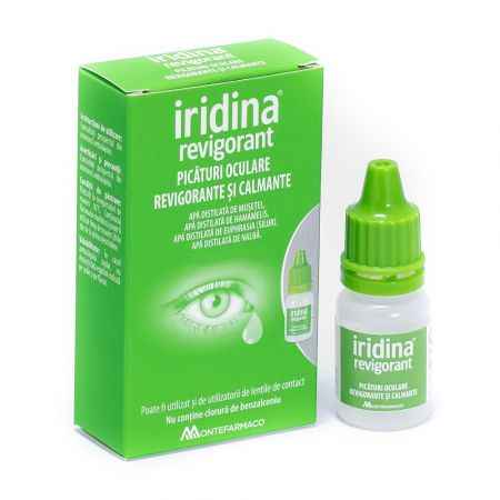 Picaturi solutie sterila de uz oftalmic cu pH fiziologic Iridina Revigorant, 10 ml, Montefarmaco 