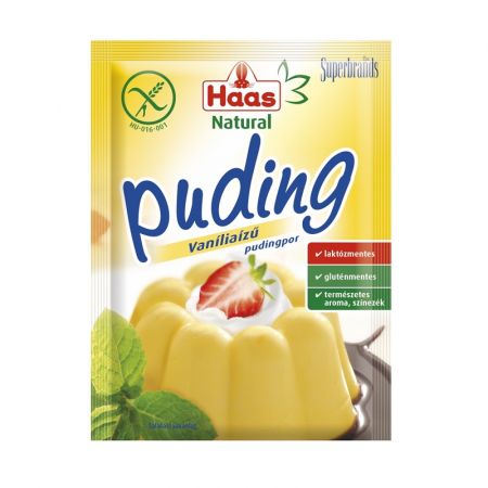 Praf de budinca cu gust de vanilie fara gluten, 40 g, Haas Natural