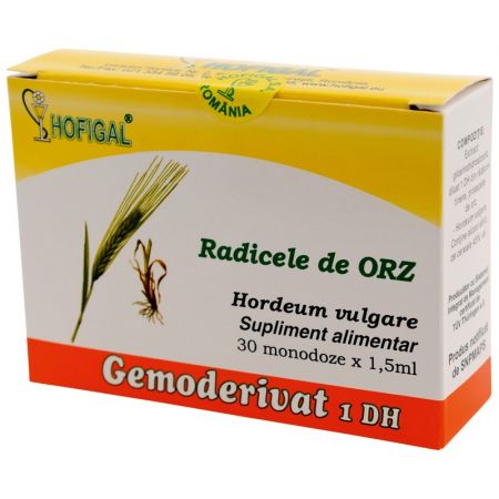 Radicele de Orz Gemoderivat, 30 monodoze, Hofigal