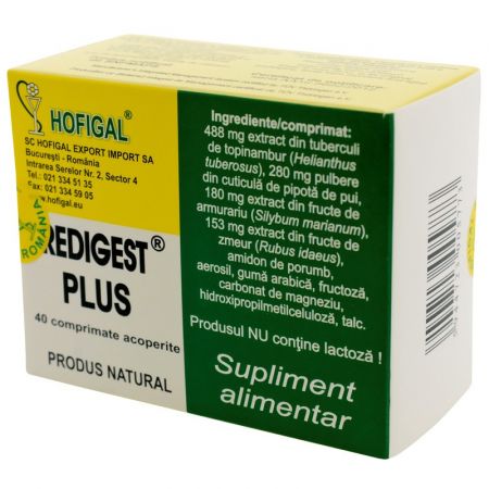 Redigest Plus, 40 comprimate, Hofigal