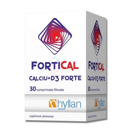 Fortical Calciu+D3 Forte, 30 comprimate, Hyllan