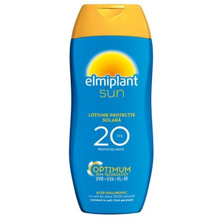 Lotiune cu protectie solara ridicata SPF 20 Optimum Sun, 200 ml, Elmiplant