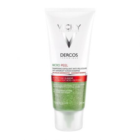 Sampon exfoliant impotriva matretii aderente Dercos Micro Peel, 200 ml, Vichy