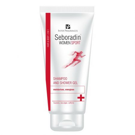 Sampon si gel de dus Women Sport 2 in 1, 200 ml, Seboradin