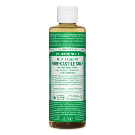 Sapun magic lichid 18in1 cu migdale, 240 ml, Dr. Bronner's