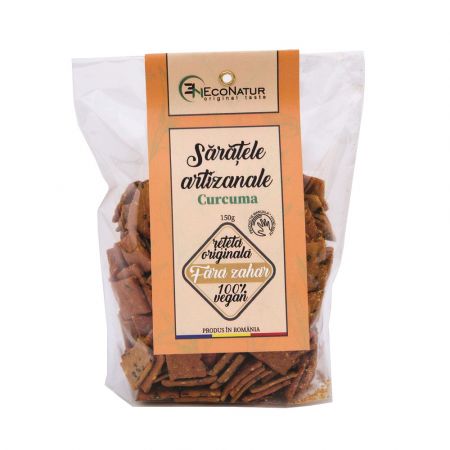 Saratele artizanale, vegane cu curcuma, 150g, Econatur