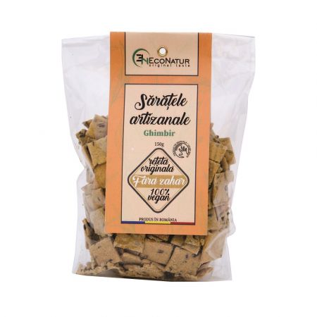 Saratele artizanale, vegane cu ghimbir, 150g, Econatur