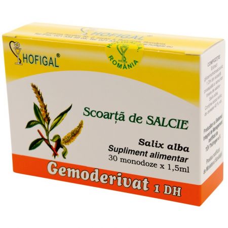 Scoarta de salcie Gemoderivat, 30 monodoze, Hofigal