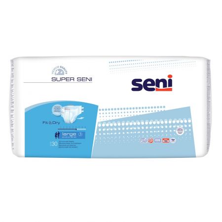 Scutece cu sistem inchis Super Seni, Large, 30 bucati, Seni