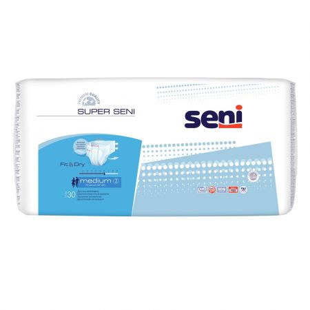 Scutece cu sistem inchis Super Seni, Medium, 30 bucati, Seni