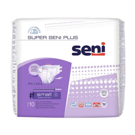 Scutece pentru adulti cu sistem inchis Marimea Small Super Plus, 10 bucati, Seni