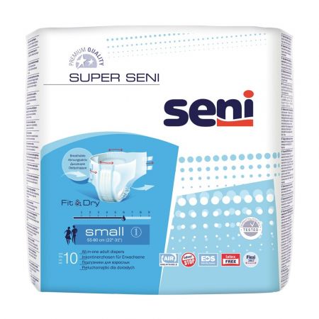 Scutece cu sistem inchis Super Seni, Small, 10 bucati, Seni