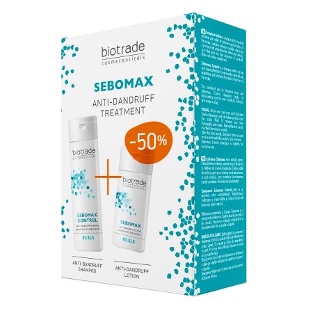 Sampon antimatreata Sebomax Control, 200 ml + Lotiune antimatreata Sebomax Lotion, 100 ml,, Biotrade