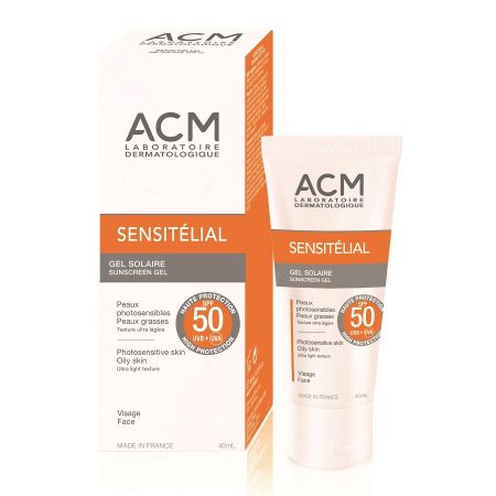 Gel pentru protectie solara SPF 50 Sensitelial, 40 ml, Acm