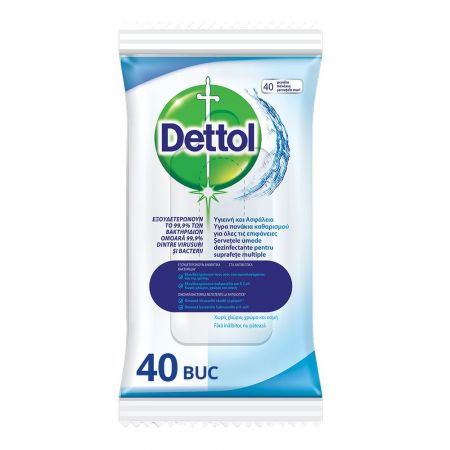 Servetele dezinfectante, 40 bucati, Dettol