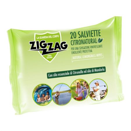 Servetele umede impotriva tantarilor Citronatural, 20 bucati, Zig Zag