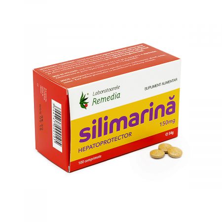 Silimarina 150mg, 100 comprimate, Remedia