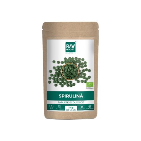 Spirulina ecologica Smart Food, 250g, 500 tablete, Rawboost