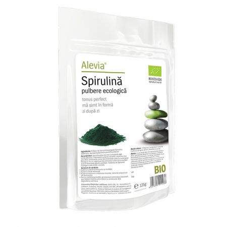 Spirulina pulbere ecologica, 125 g, Alevia