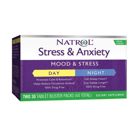 Stress & Anxiety Natrol (220207), 30 + 30 tablete, GNC